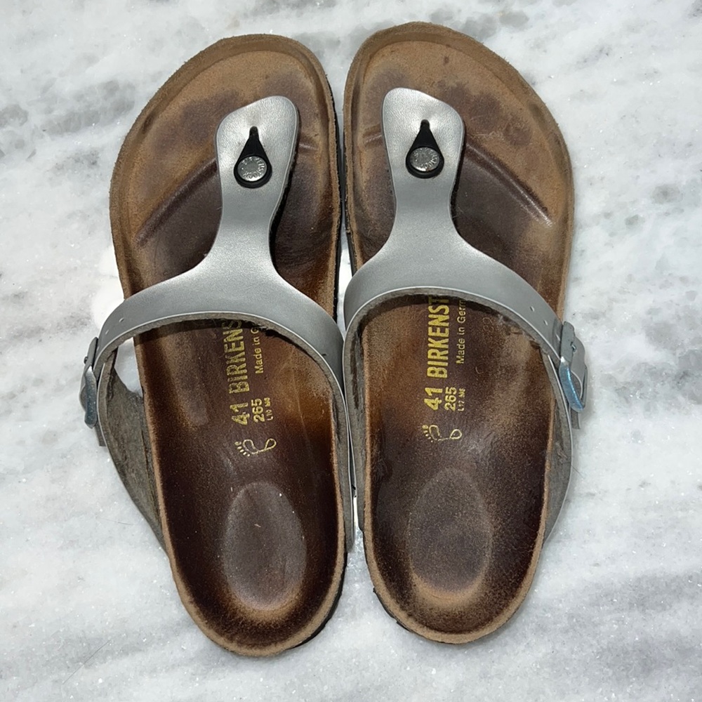 Silver Birkenstocks